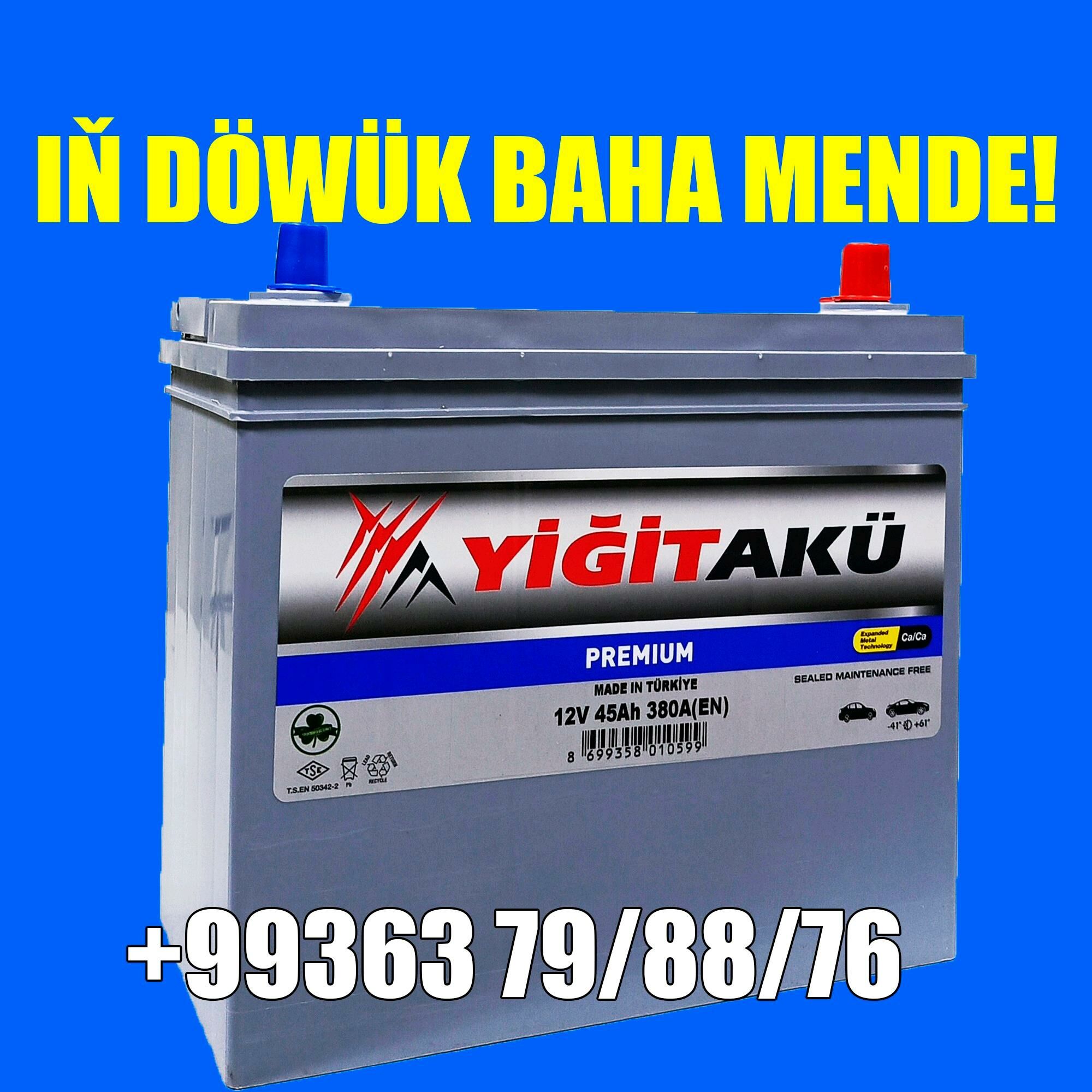 Akumulýator ÝIGIT AKÜ 🧿 12V 45AH 780 TMT - Aşgabat - img 1