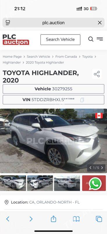 Toyota Highlander 2020 - 690 000 TMT - Mary - img 2