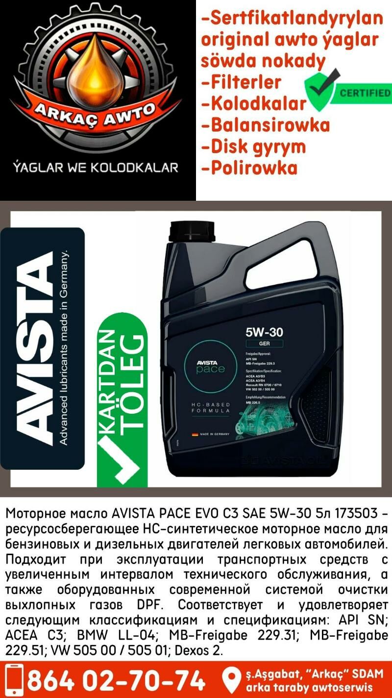 🇩🇪 AVISTA NEMES YAGLARY МАСЛ - Aşgabat - img 3