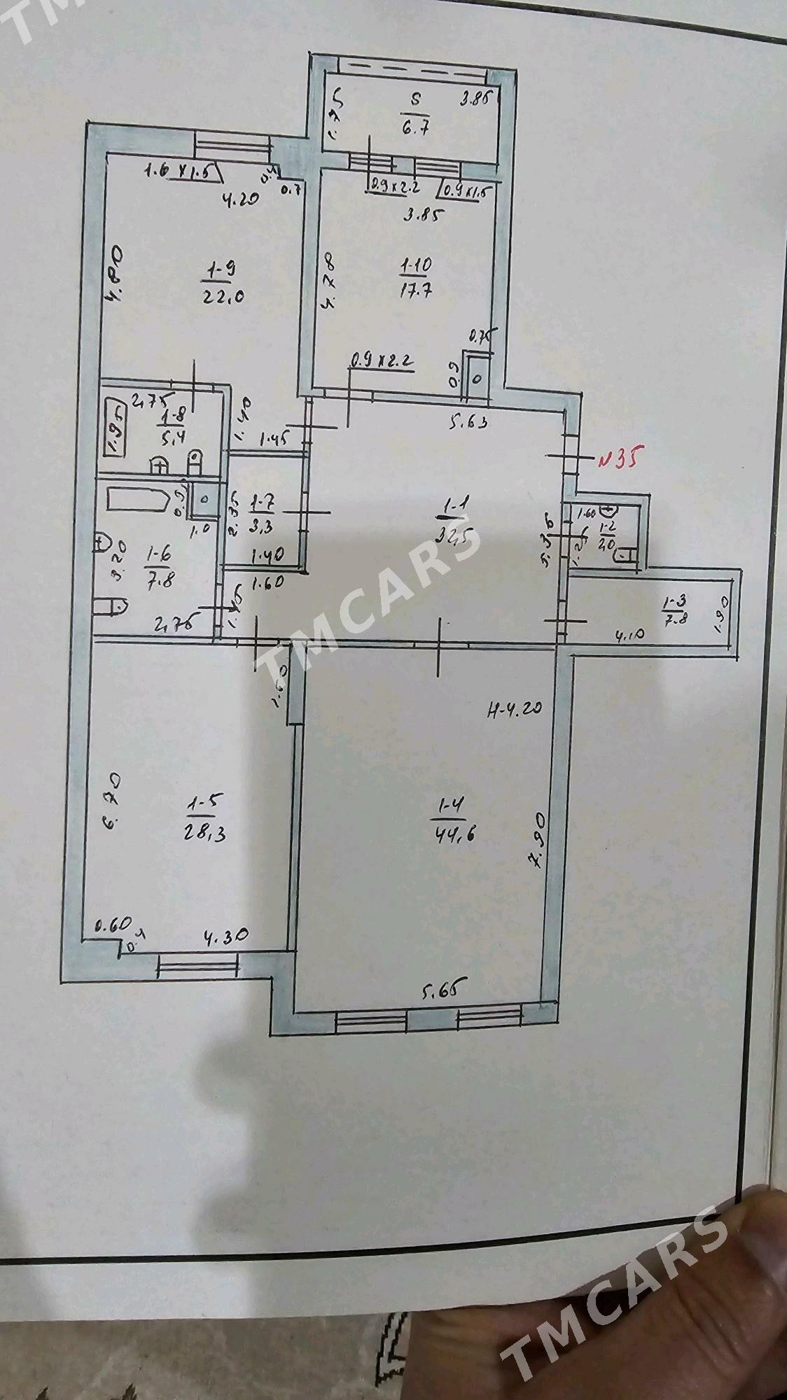 13 TAPGYR 3 KOM 8 ETAJ - Aşgabat - img 6