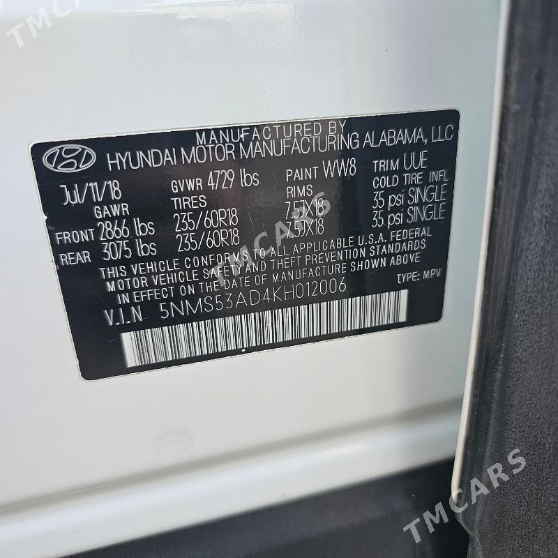 Hyundai Santa Fe 2019 - 278 000 TMT - Aşgabat - img 3