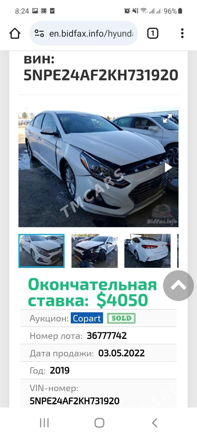 Hyundai Sonata 2019 - 185 000 TMT - 30 mkr - img 8