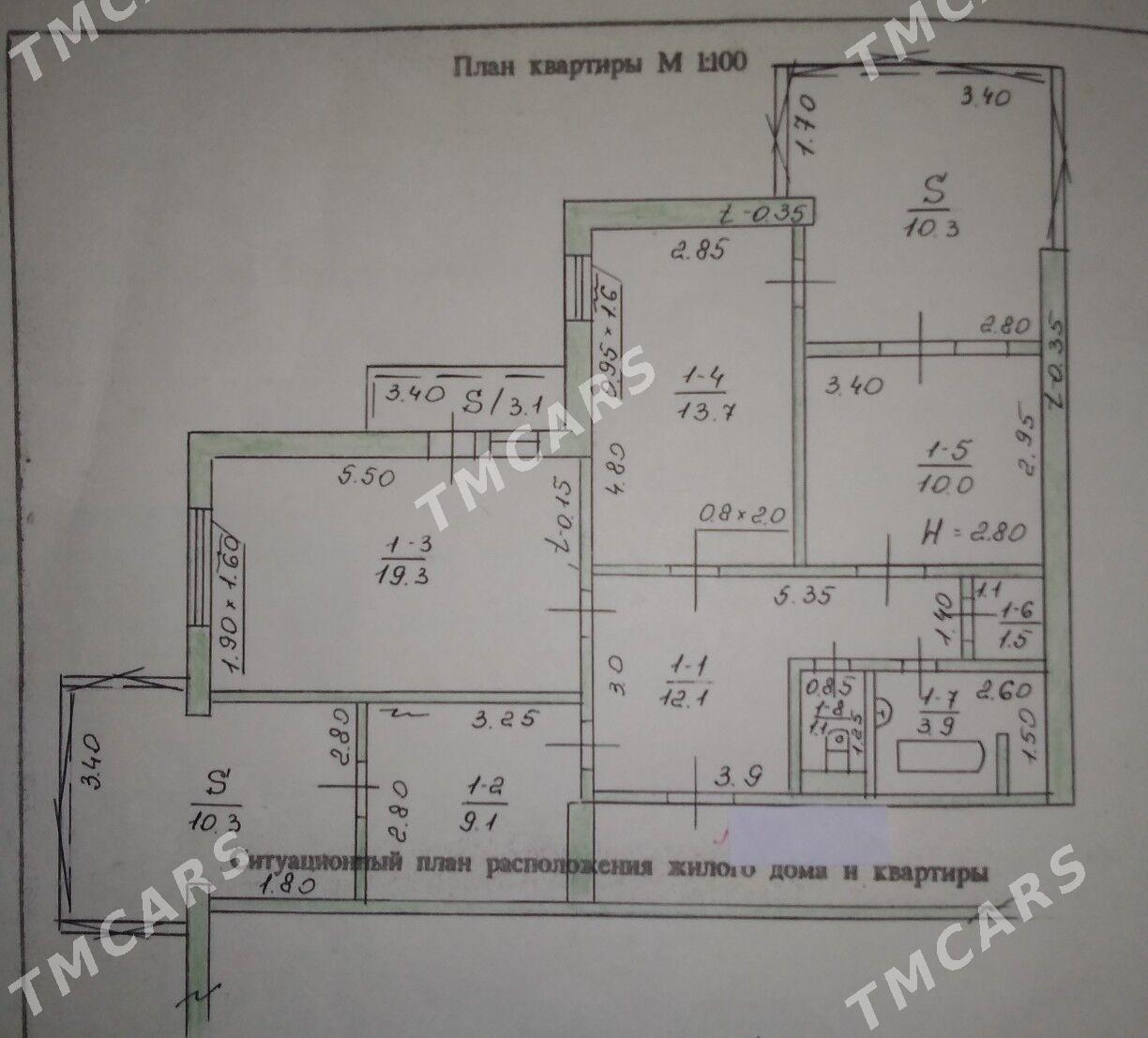 Eyesi 30mkr 3kom 12/6 etaž - Aşgabat - img 3