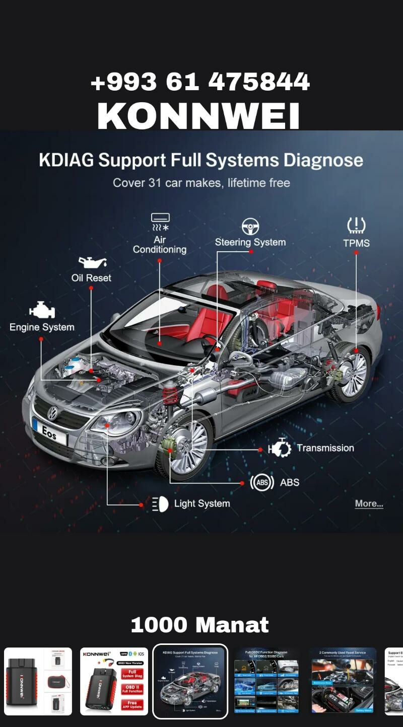 Diagnostika KONNWEI KDIAG OBD2 1 000 TMT - Aşgabat - img 6