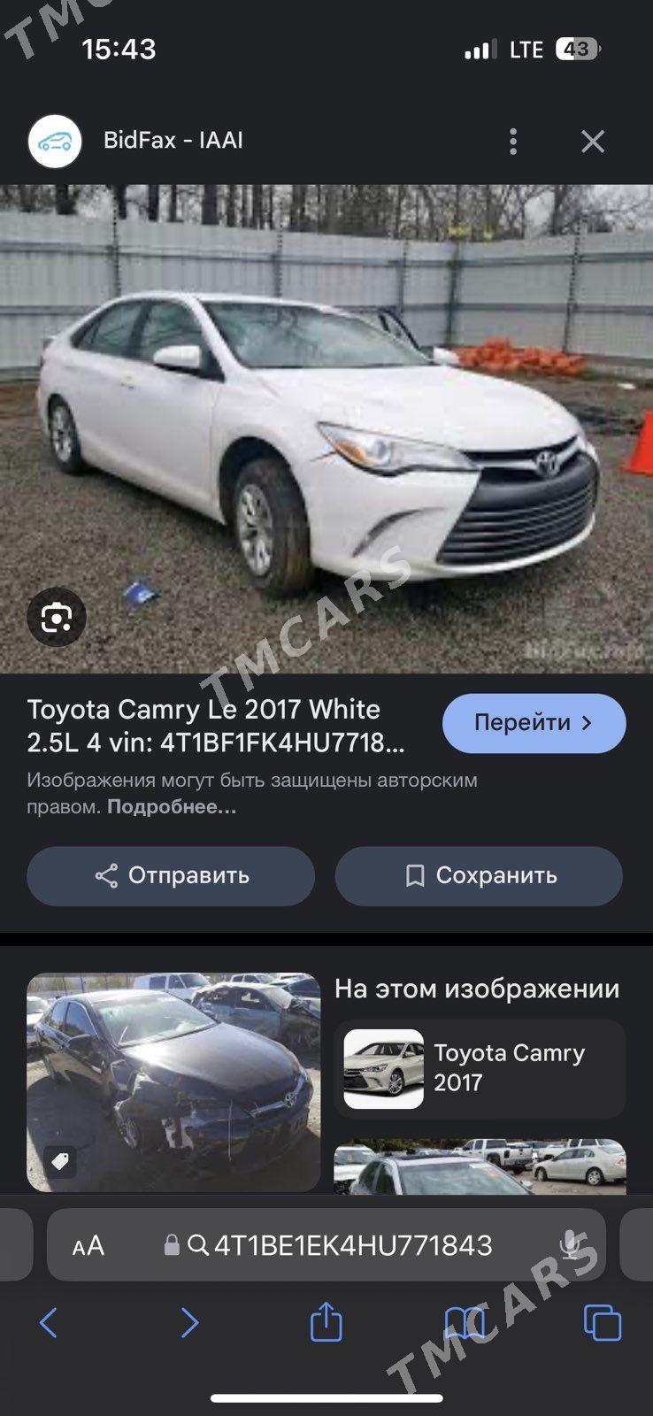 Toyota Camry 2017 - 248 000 TMT - Aşgabat - img 10