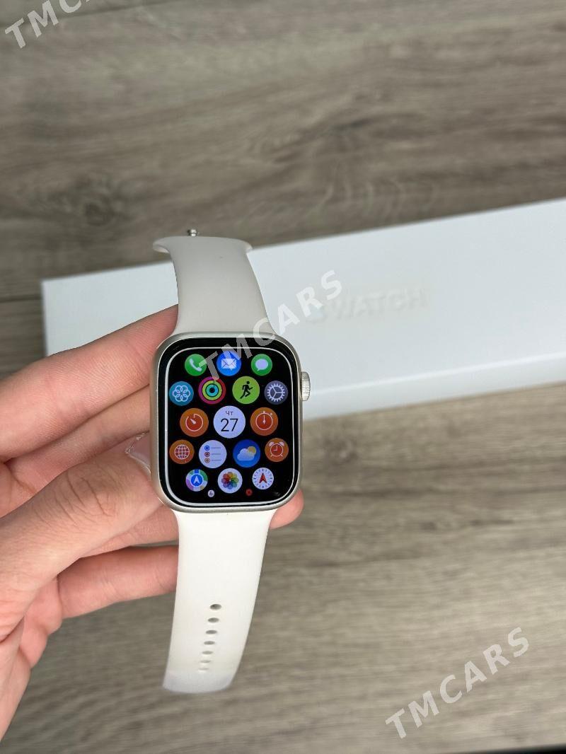 Apple Watch 7 45mm 84%Silver - Ашхабад - img 8