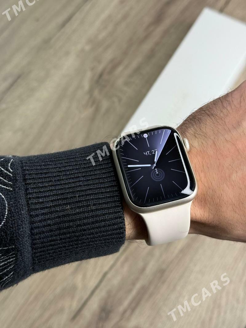 Apple Watch 7 45mm 84%Silver - Ашхабад - img 4