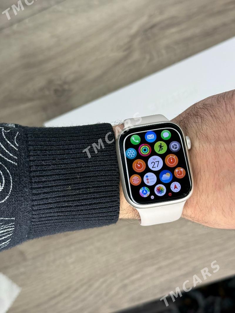 Apple Watch 7 45mm 84%Silver - Ашхабад - img 9