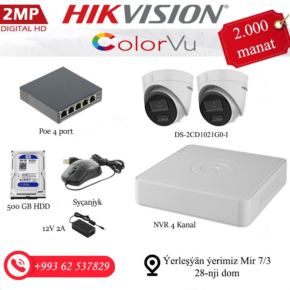 Hikvision kamera we domofon - Ашхабад - img 8