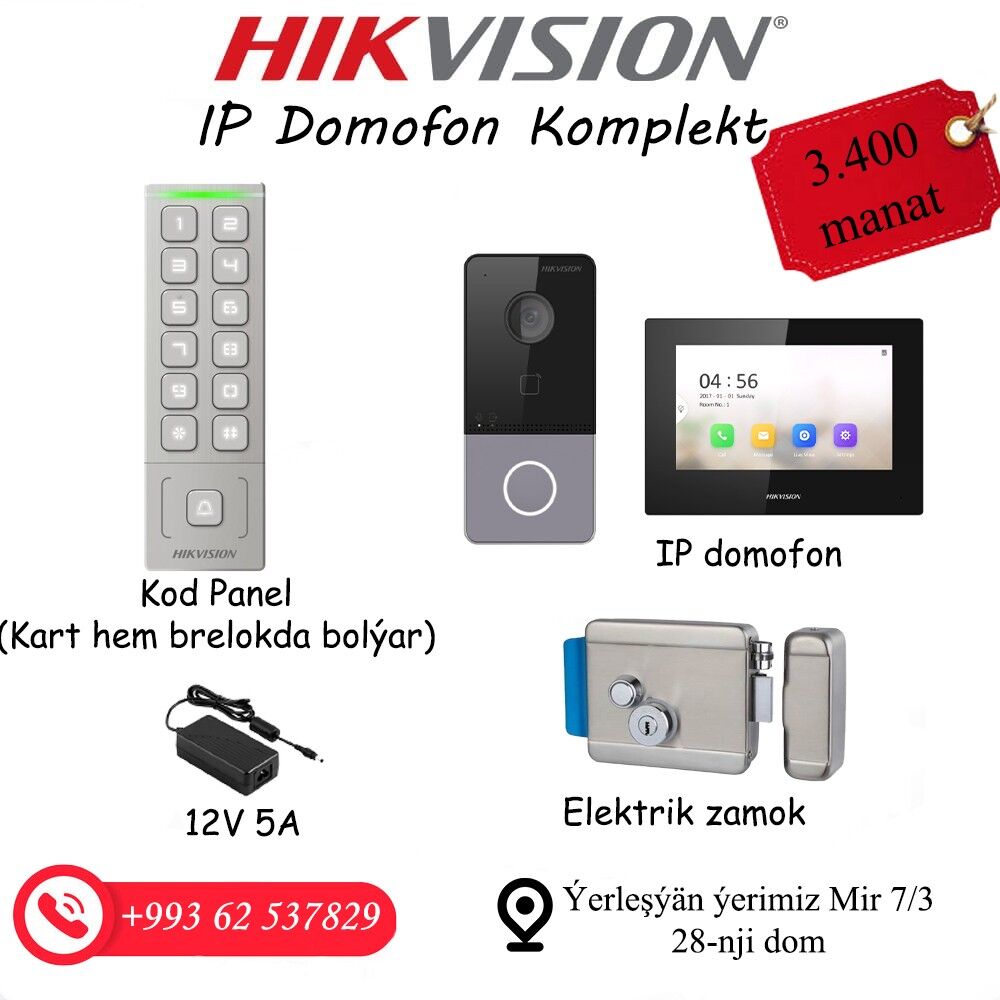 Hikvision kamera we domofon - Aşgabat - img 2