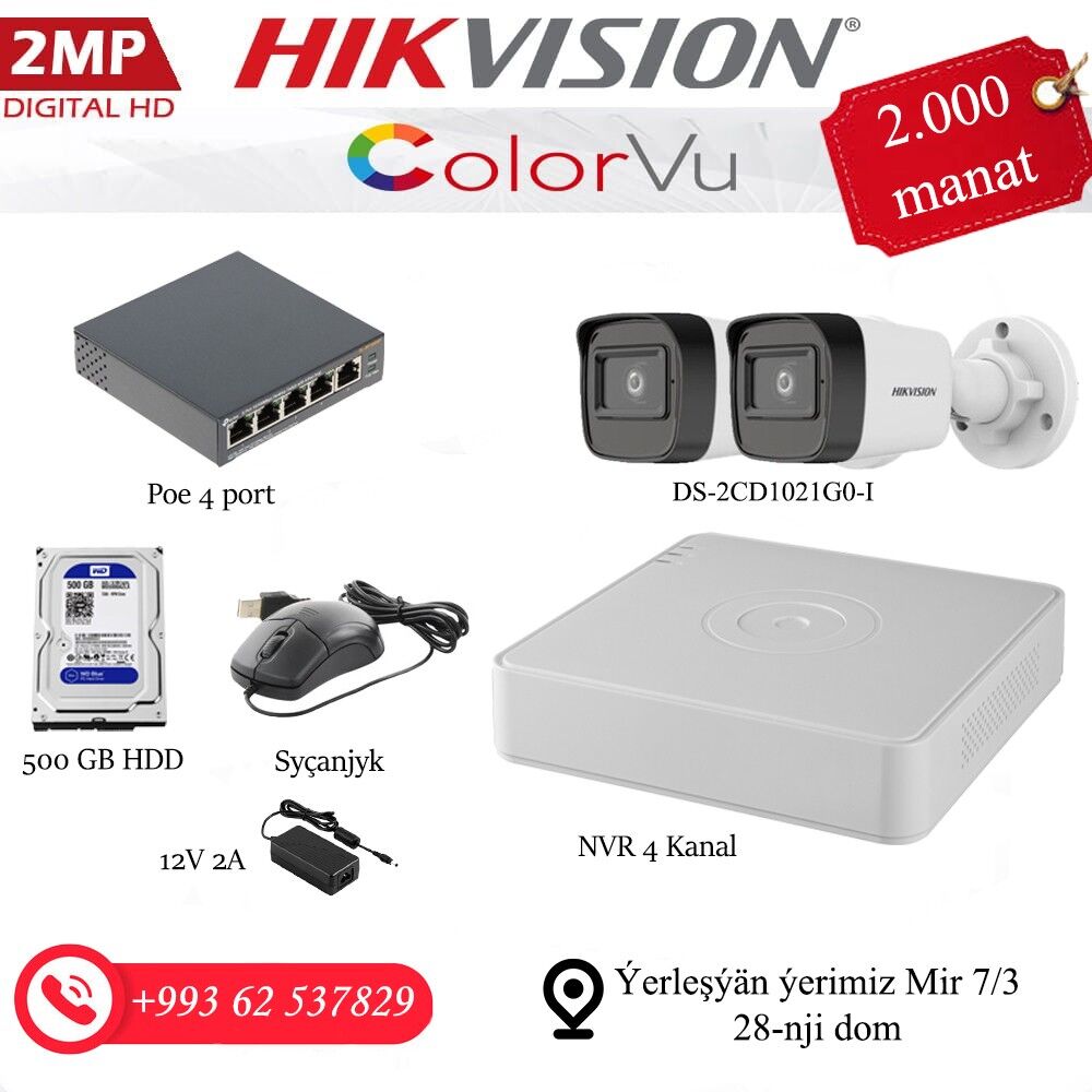 Hikvision kamera we domofon - Ашхабад - img 7