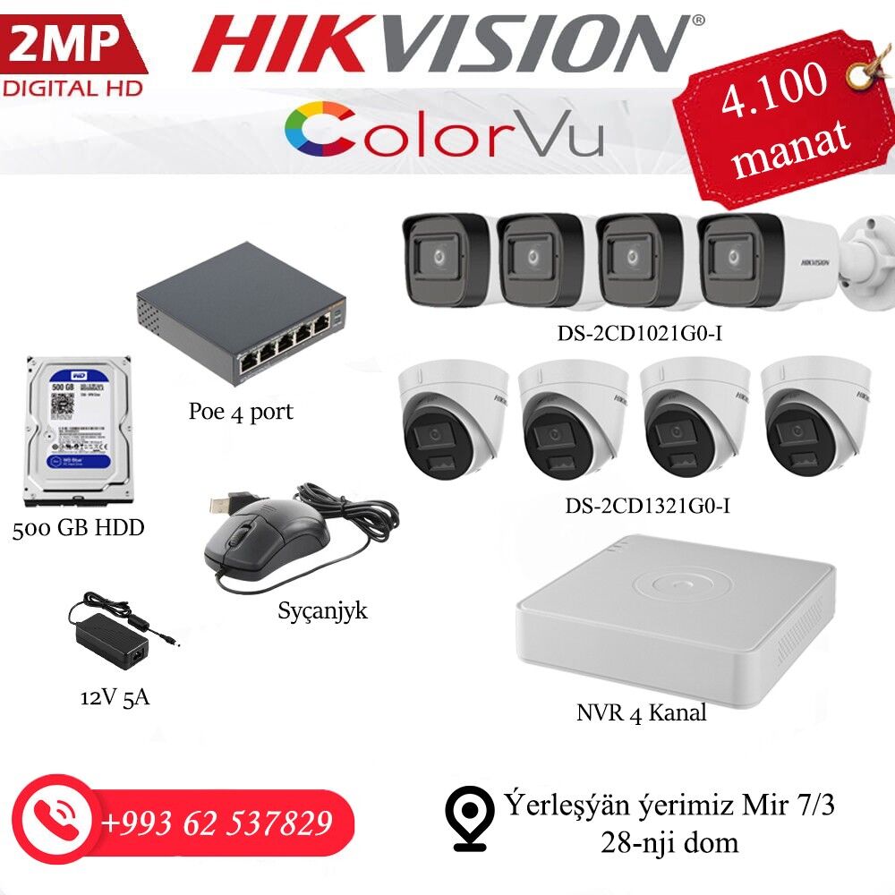 Hikvision kamera we domofon - Ашхабад - img 3