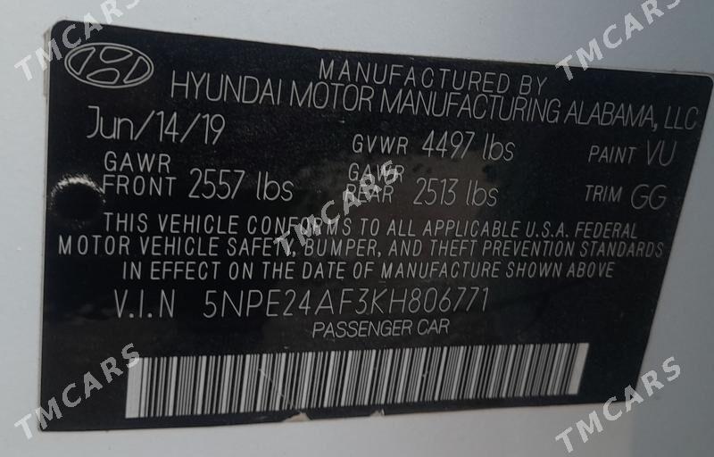 Hyundai Sonata 2019 - 210 000 TMT - Mary - img 5