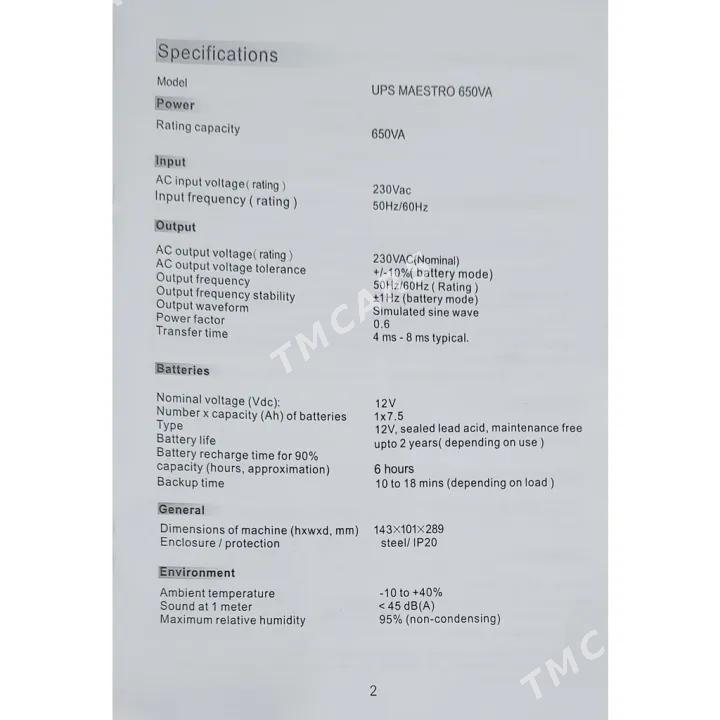 UPS Intex 650VA - Ашхабад - img 5