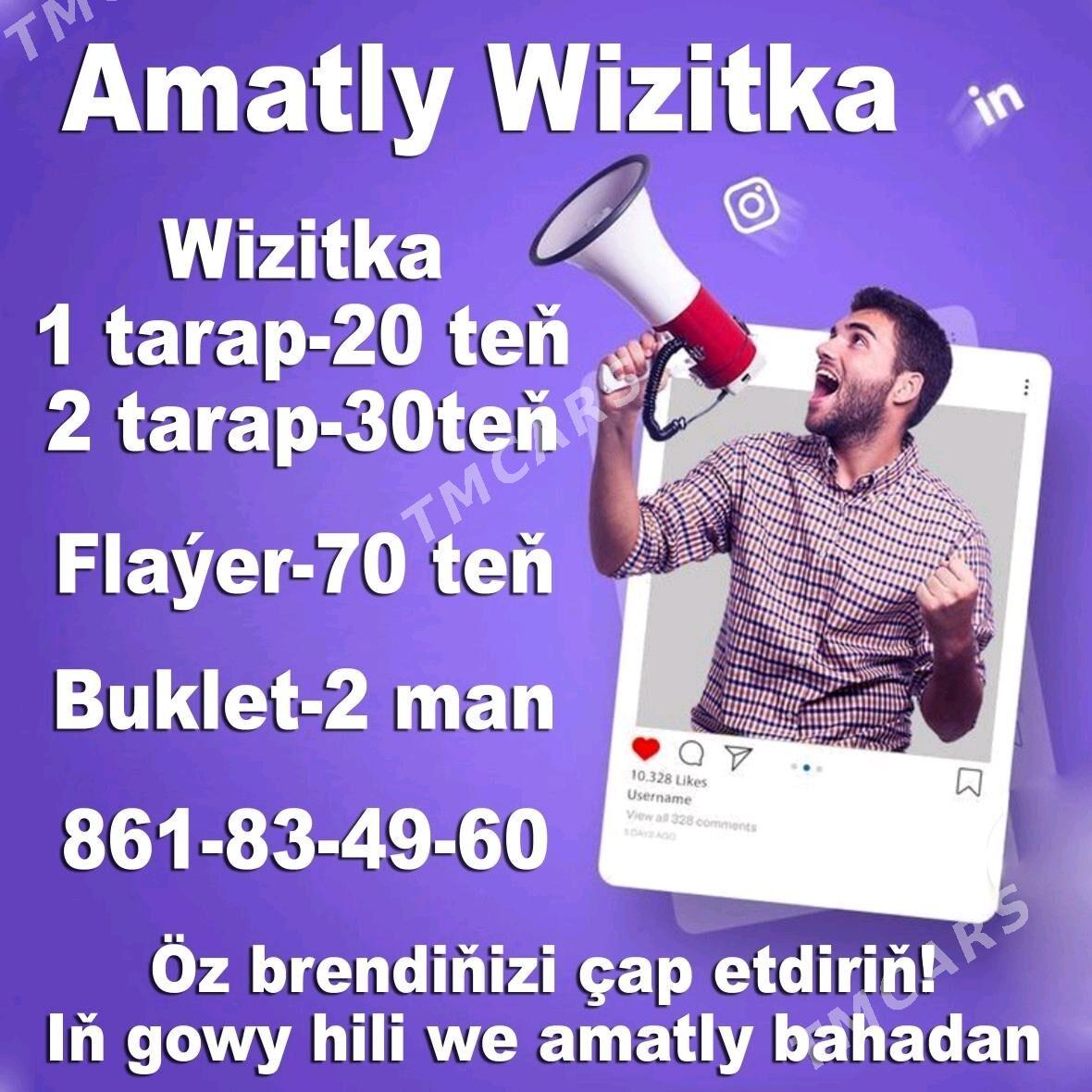 wizitka, flayer,buklet, etiket - Ашхабад - img 2