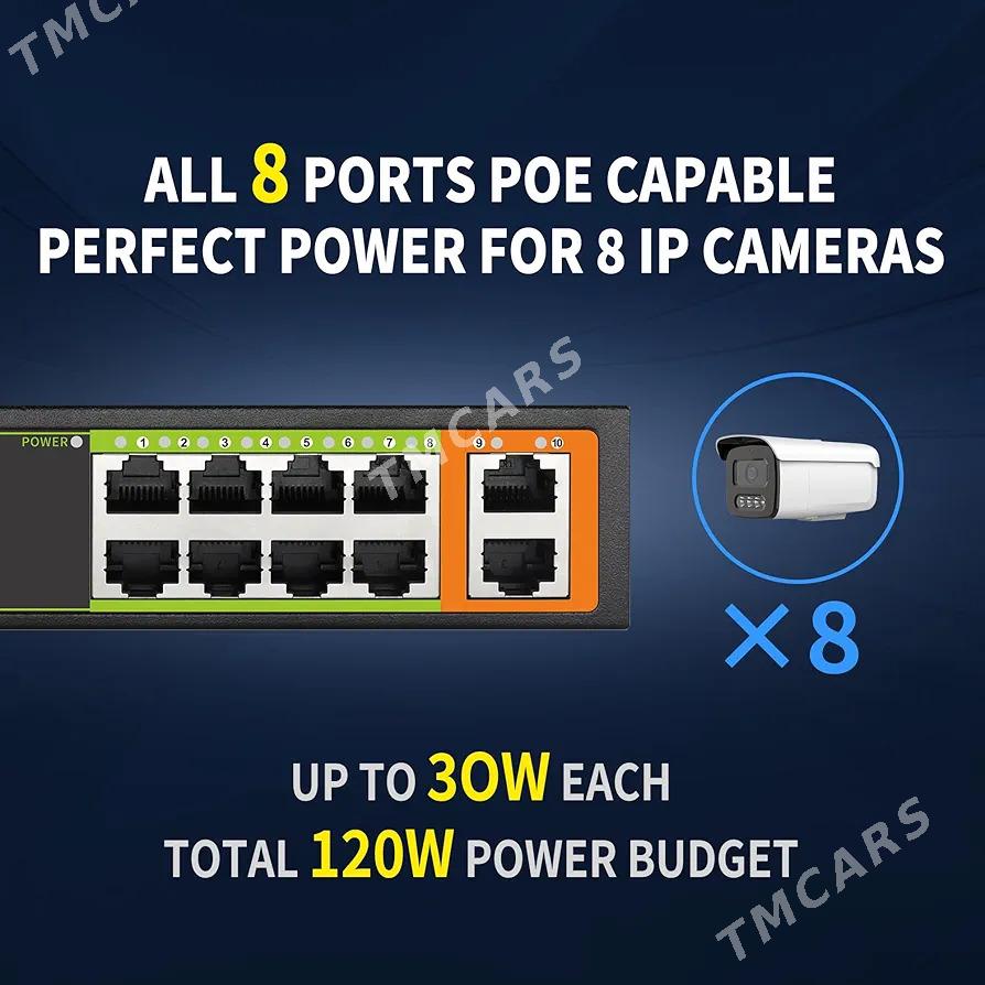 Pow switch 8 port+2 uplink - Aşgabat - img 2