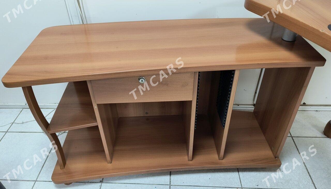 Офисный стол с тумбой с толстой столешницей - Aşgabat - img 2