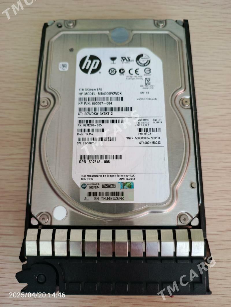 SAS HDD HP 4OOOGB 100%OK - Ашхабад - img 3