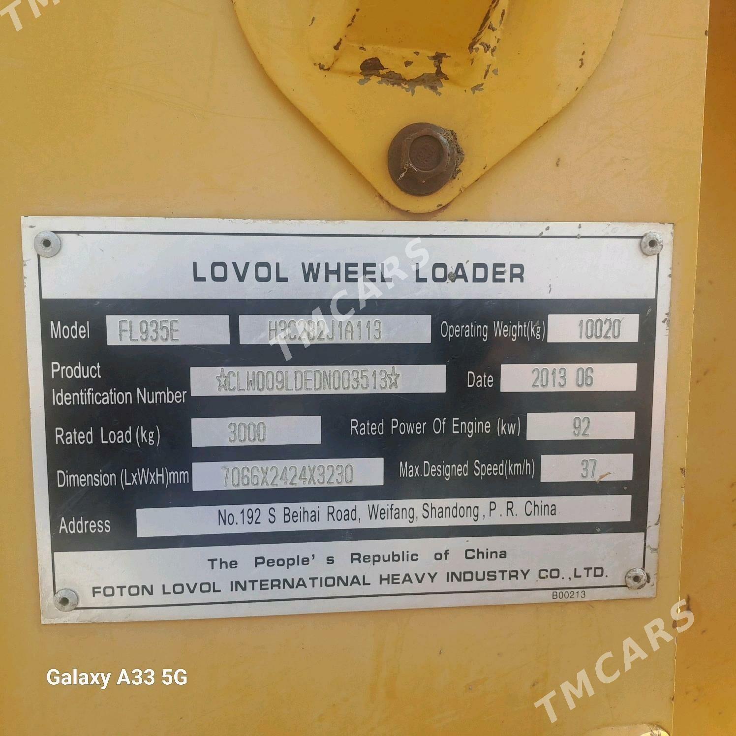 Foton Lovol FL935E 2013 - 440 000 TMT - Туркменабат - img 7