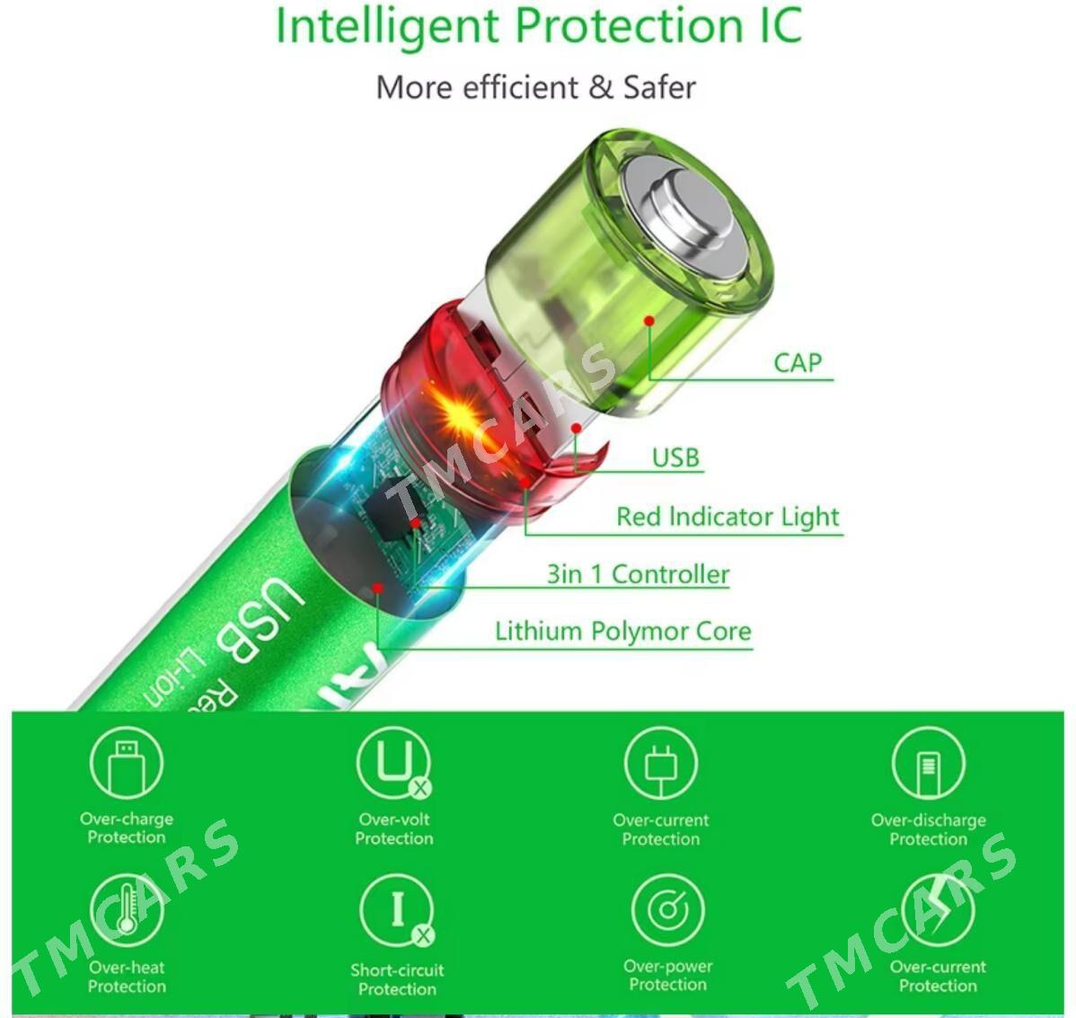 1.5V AA USB Li-on batereÿasy - Мары - img 4