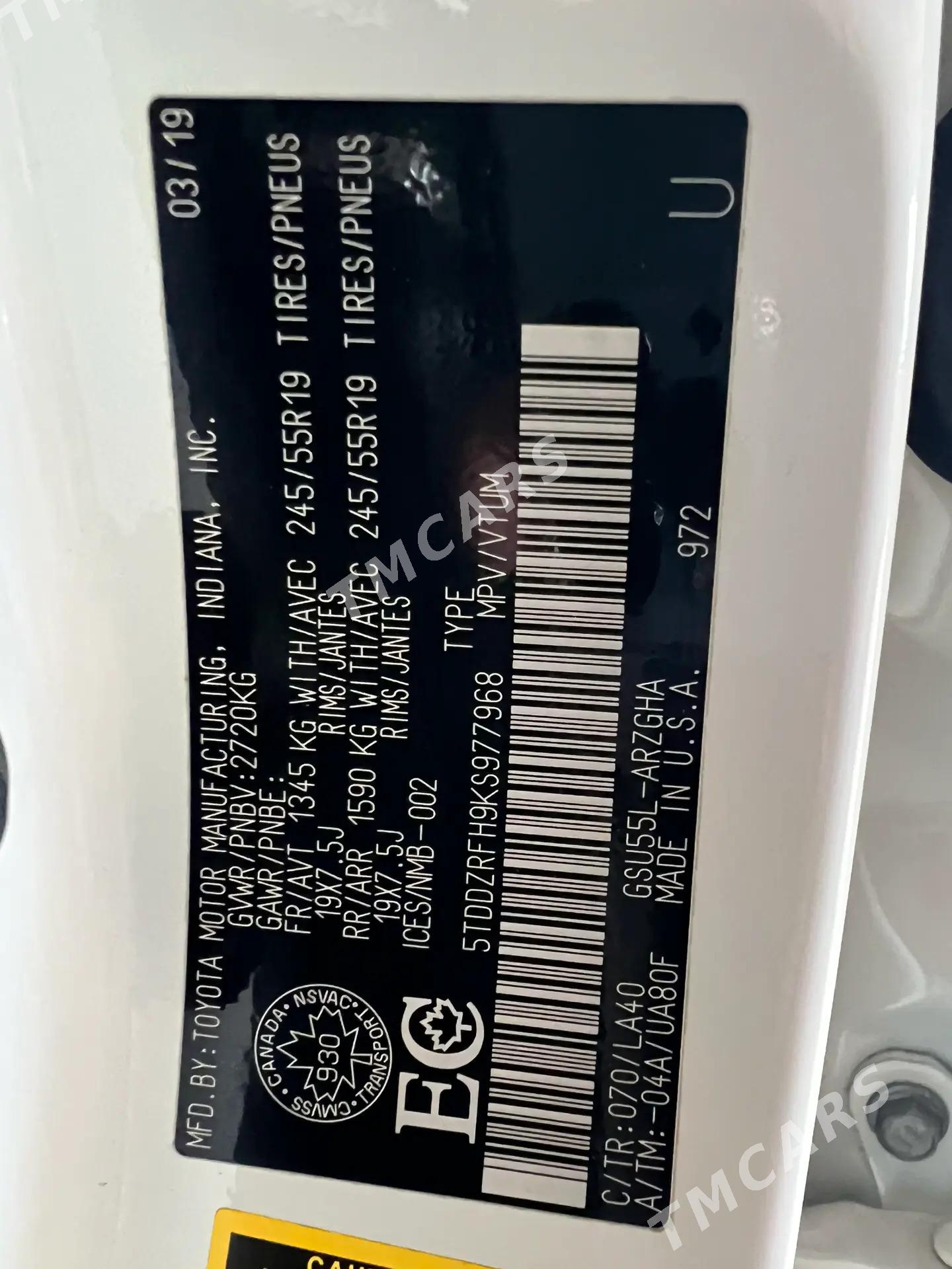 Toyota Highlander 2019 - 695 000 TMT - Aşgabat - img 7