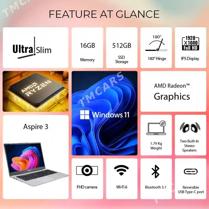 Acer 2025|Ryzen 3 IPS 512 SSD - Aşgabat - img 2