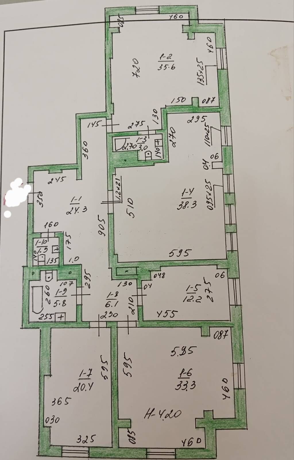 ️Советская 2эт 4ком 180м2 Дёш - Aşgabat - img 8