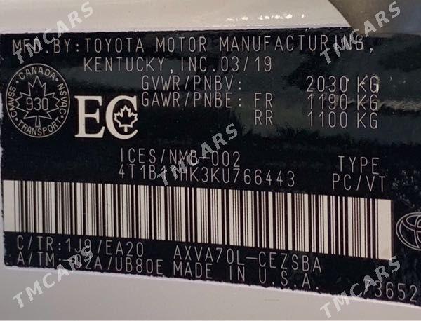 Toyota Camry 2019 - 310 000 TMT - Ашхабад - img 6