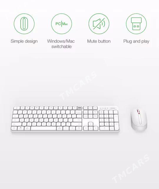 Xiaomi Miiw Keyboard and mouse - Ашхабад - img 3