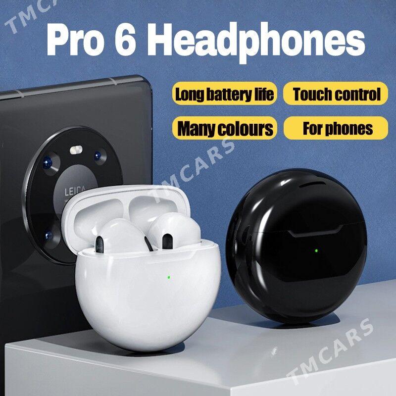 Nausnik pro6 наушники Airpods - Ашхабад - img 3