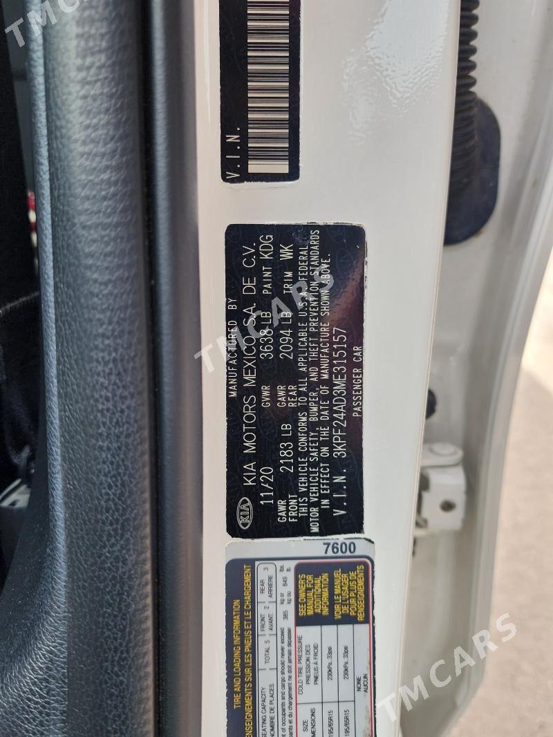 Kia Forte 2020 - 200 000 TMT - Olimpiýa şäherçesi - img 7