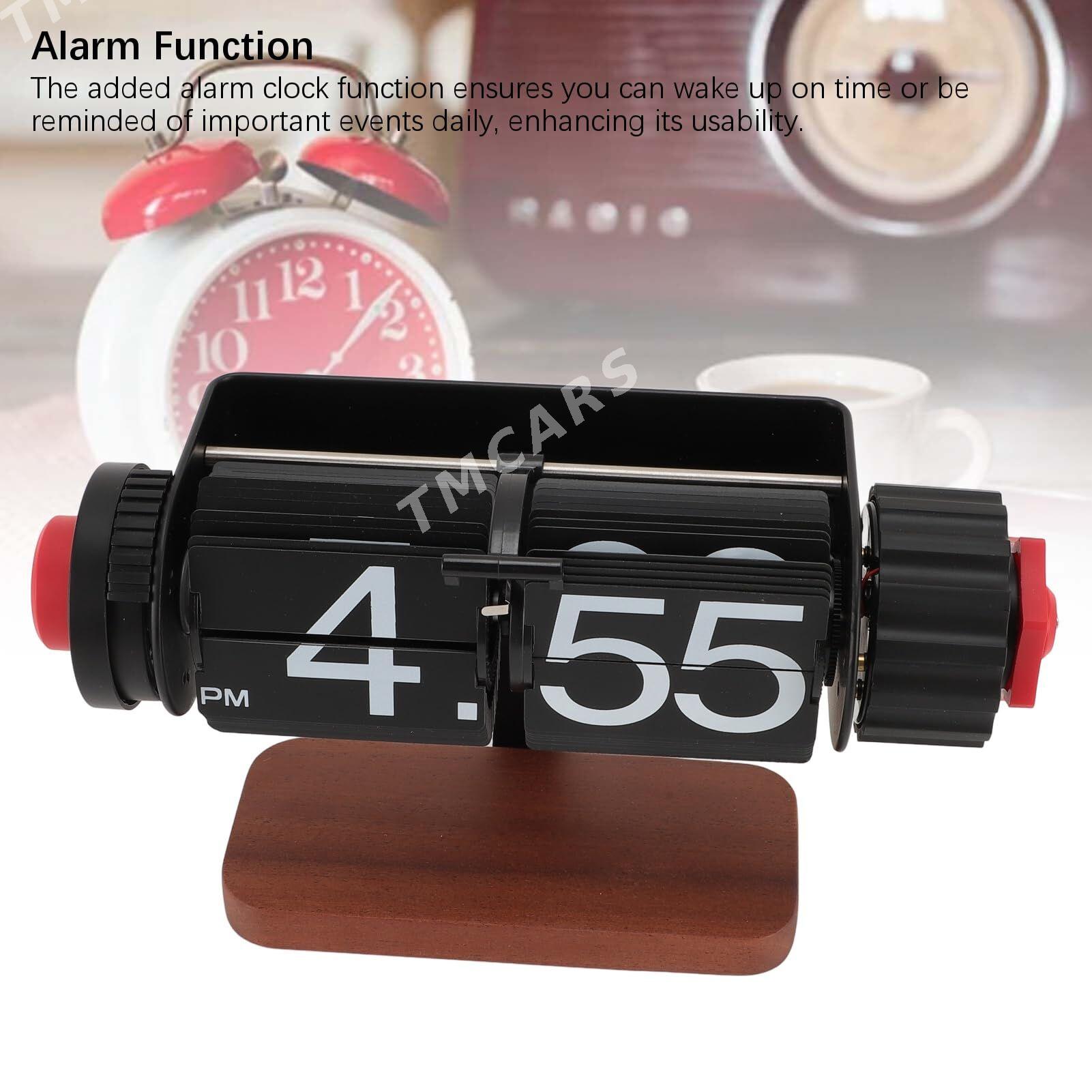 Retro Flip Clock Wooden - Ашхабад - img 3