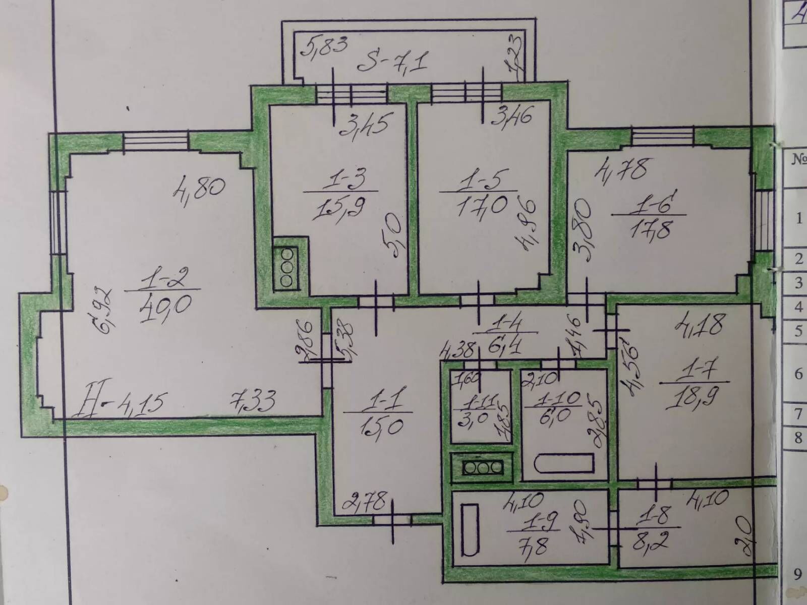 Подвойская 9эт 4ком 165м² - ул. Подвойского (Битарап Туркменистан шаёлы) - img 10