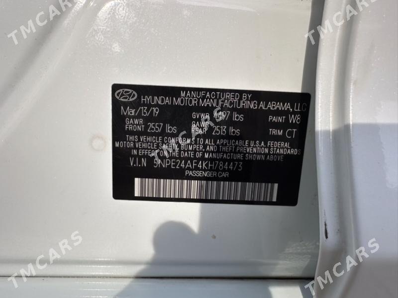 Hyundai Sonata 2019 - 230 000 TMT - Ашхабад - img 8