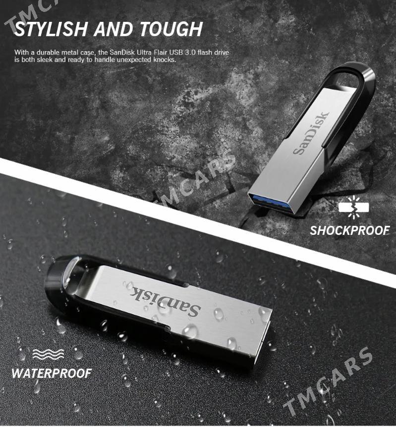 Флешка  SanDisk Ultra Flair 64Gb USB 3.0 - Aşgabat - img 1
