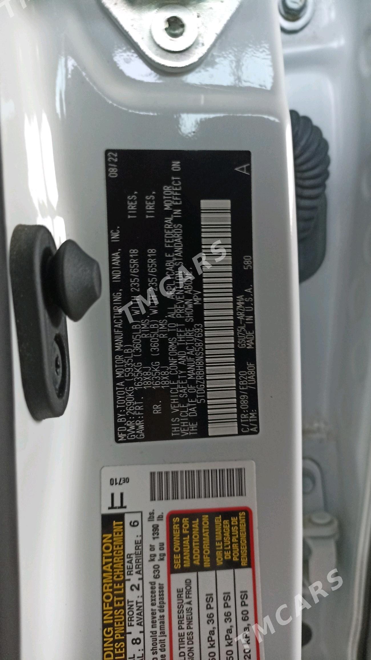 Toyota Highlander 2022 - 600 000 TMT - Мары - img 10