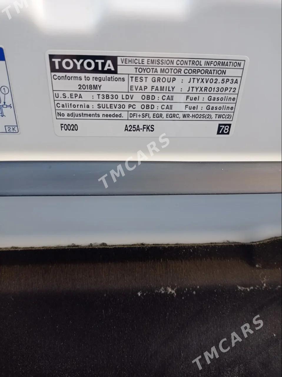 Toyota Camry 2018 - 264 500 TMT - Мары - img 4