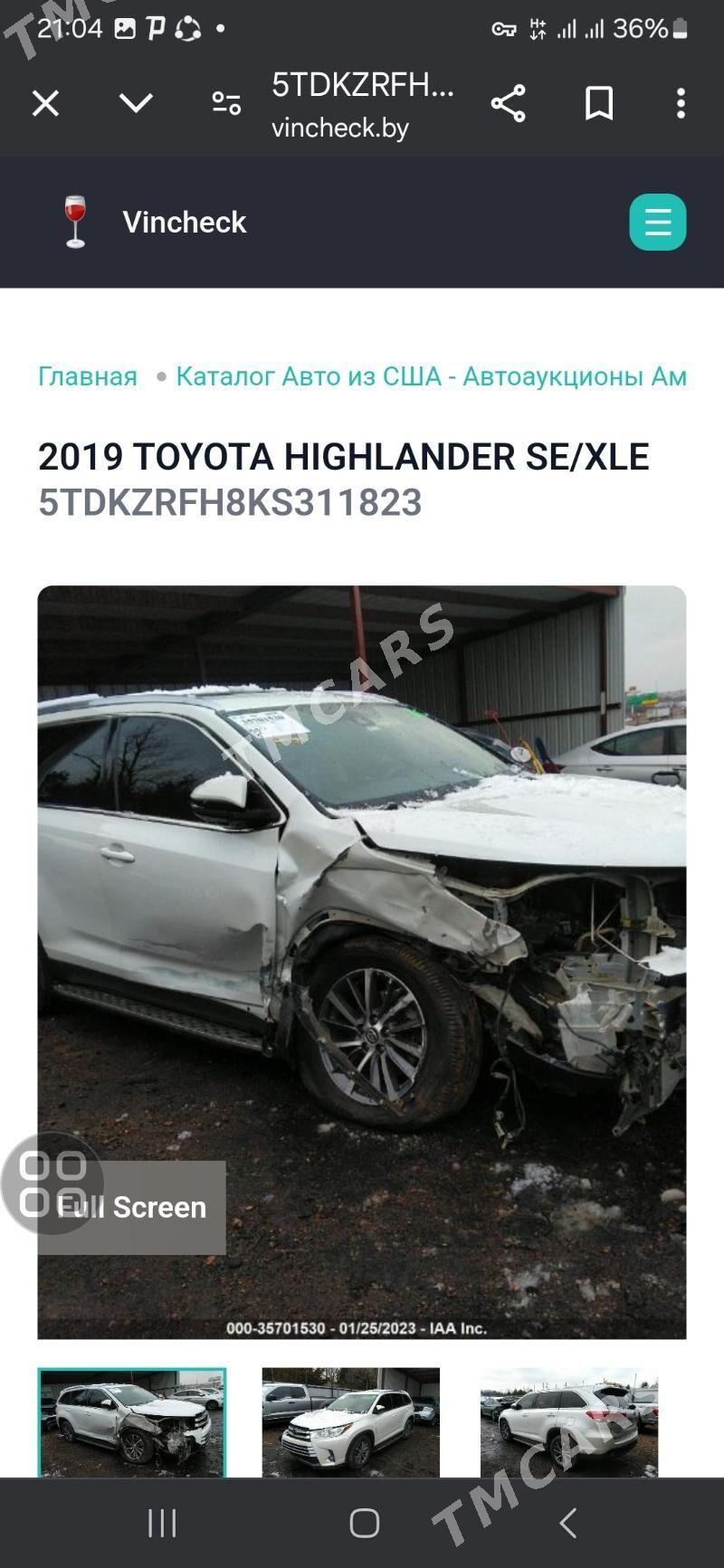 Toyota Highlander 2019 - 460 000 TMT - Сакар - img 4
