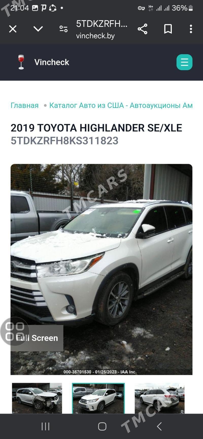 Toyota Highlander 2019 - 460 000 TMT - Сакар - img 6