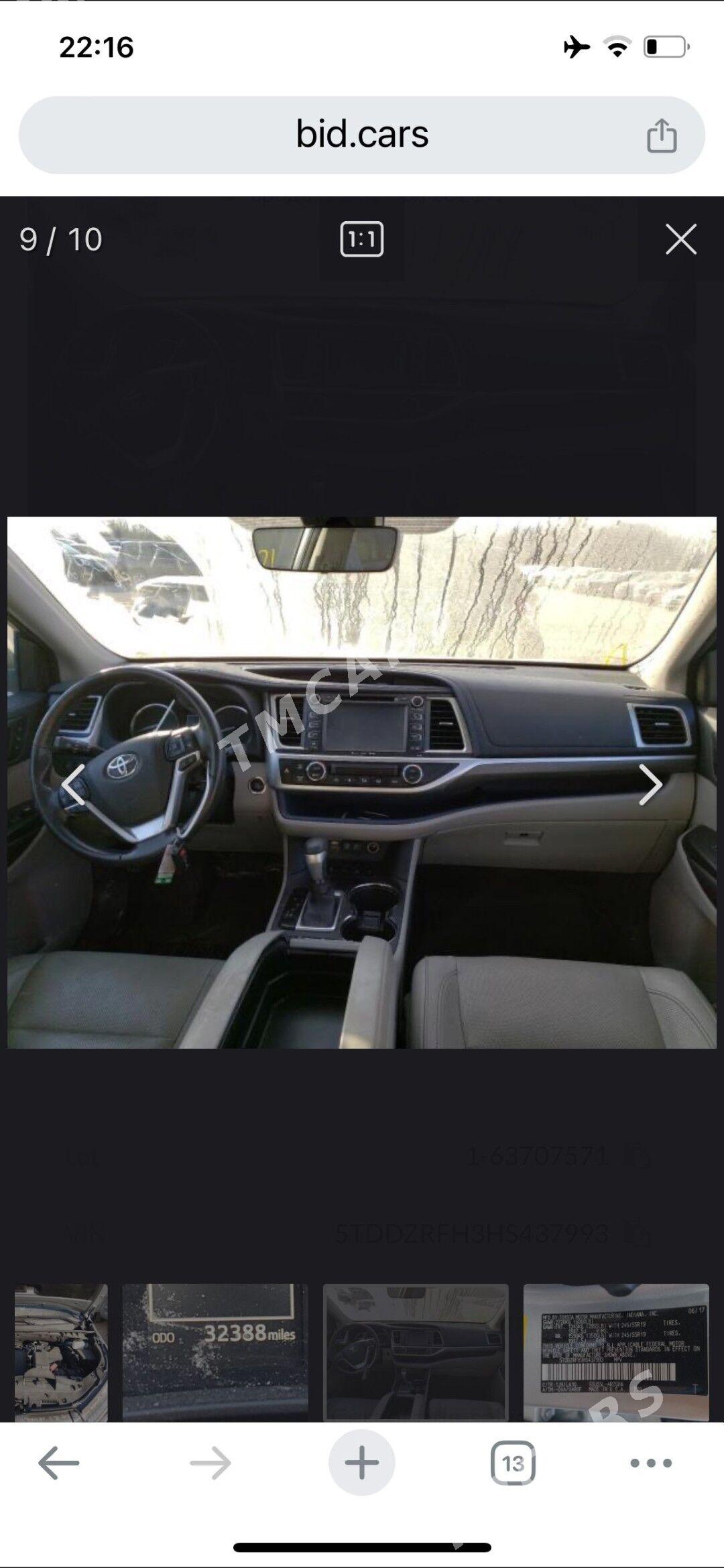 Toyota Highlander 2017 - 470 000 TMT - Ашхабад - img 3