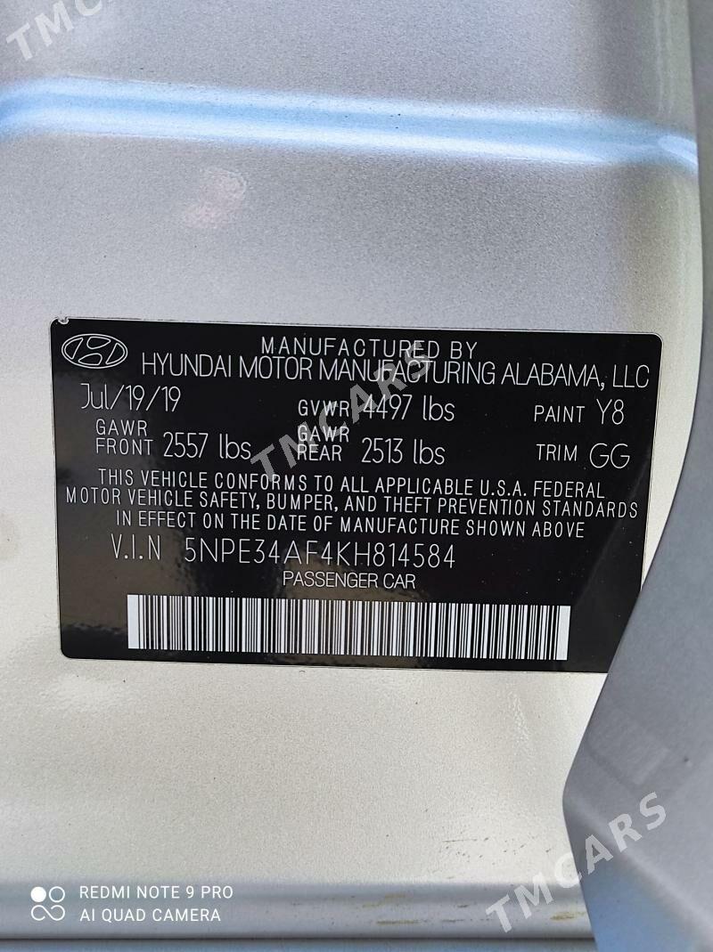 Hyundai Sonata 2019 - 210 000 TMT - Mary - img 3