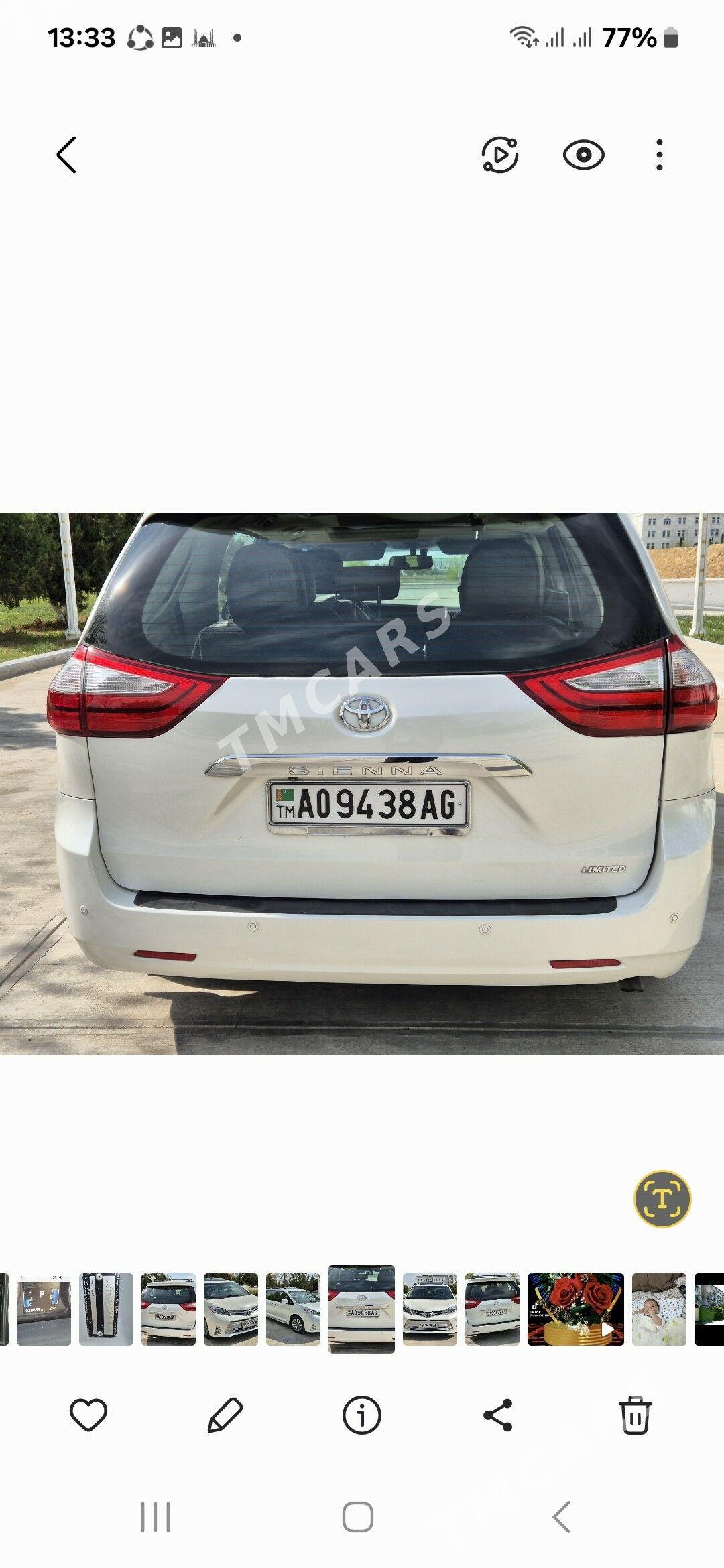 Toyota Sienna 2016 - 470 000 TMT - Aşgabat - img 3