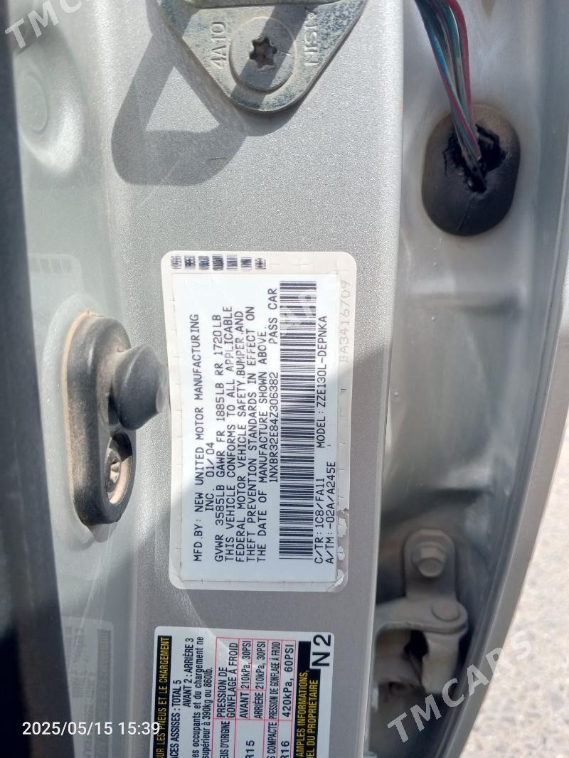 Toyota Corolla 2004 - 110 000 TMT - Ашхабад - img 4
