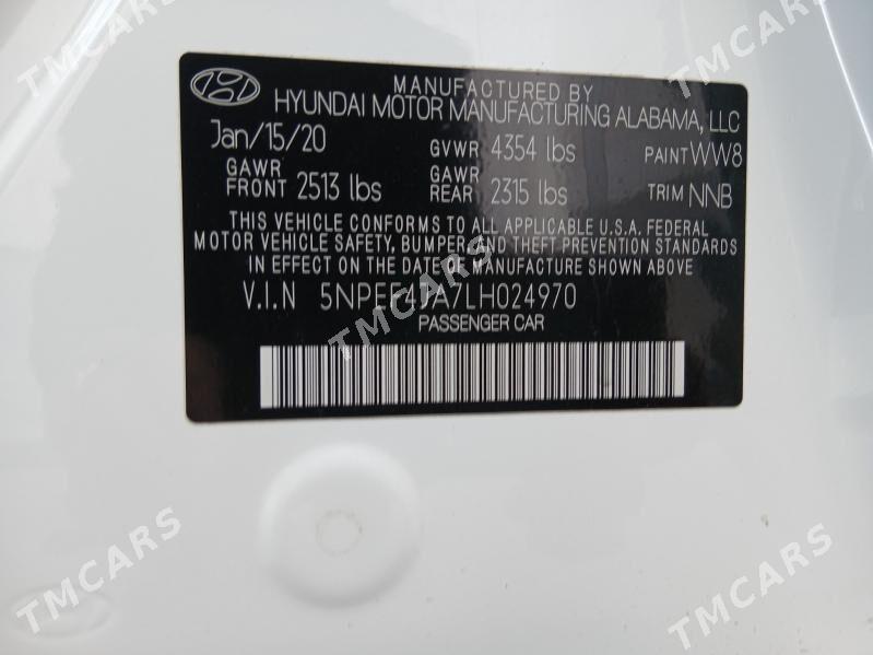 Hyundai Sonata 2020 - 275 500 TMT - Aşgabat - img 9
