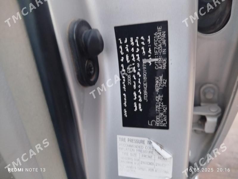 Toyota Corolla 2008 - 160 000 TMT - Кëши - img 5