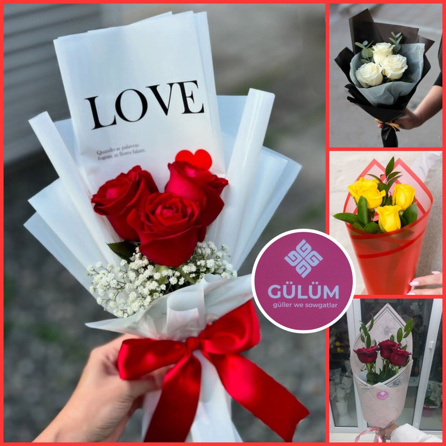 GÜLLER,gul,роза,букет,roza,toý - Gurtly - img 3