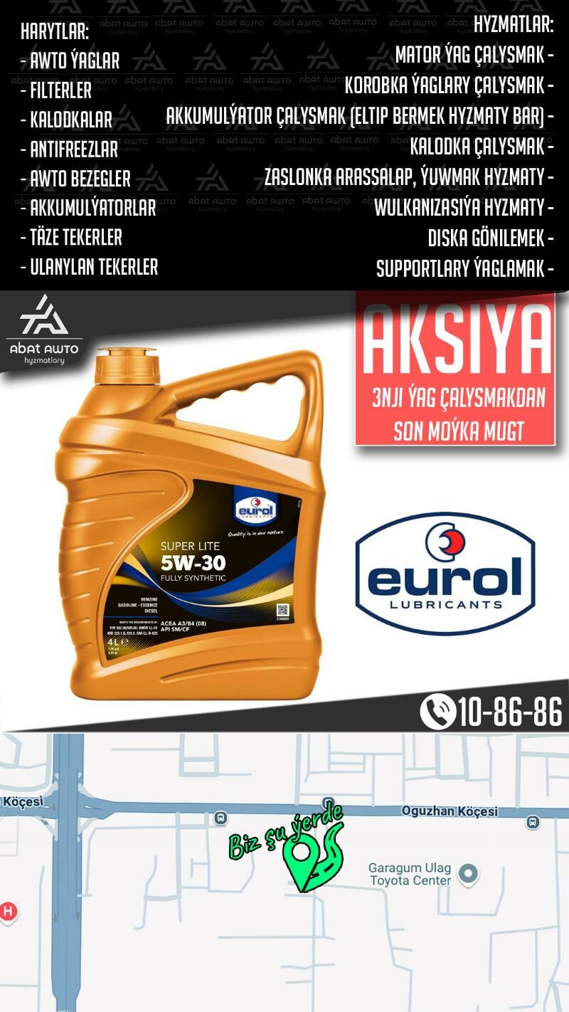 EUROL MOTOR YAGLARY МАСЛО - Ашхабад - img 2