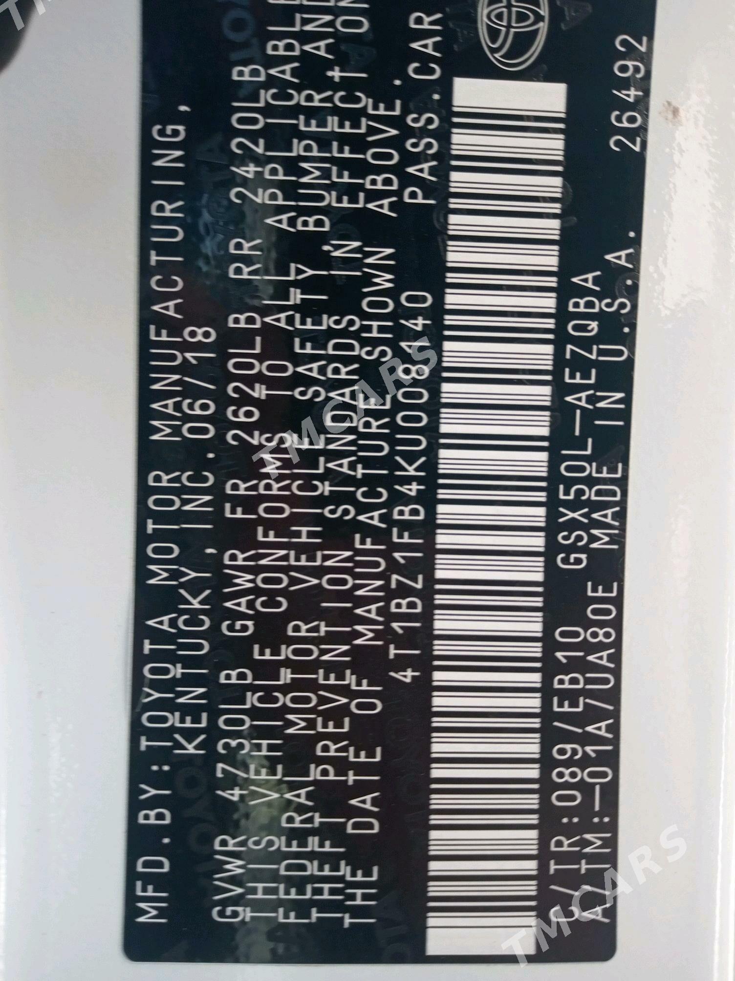 Toyota Avalon 2018 - 420 000 TMT - Gyzylarbat - img 3