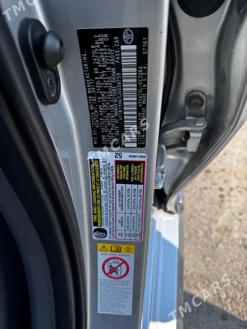 Toyota Camry 2018 - 305 000 TMT - Aşgabat - img 9