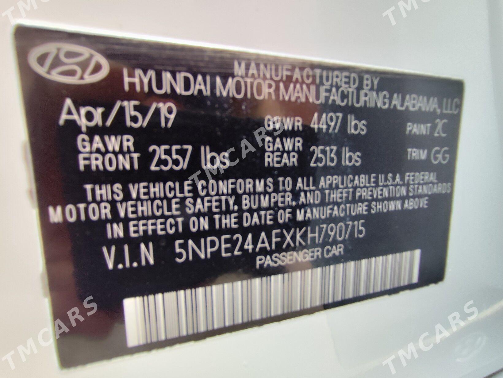 Hyundai Sonata 2019 - 220 000 TMT - Aşgabat - img 4
